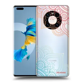 Picasee silikonový průhledný obal pro Huawei Mate 40 Pro - Květinový vzor