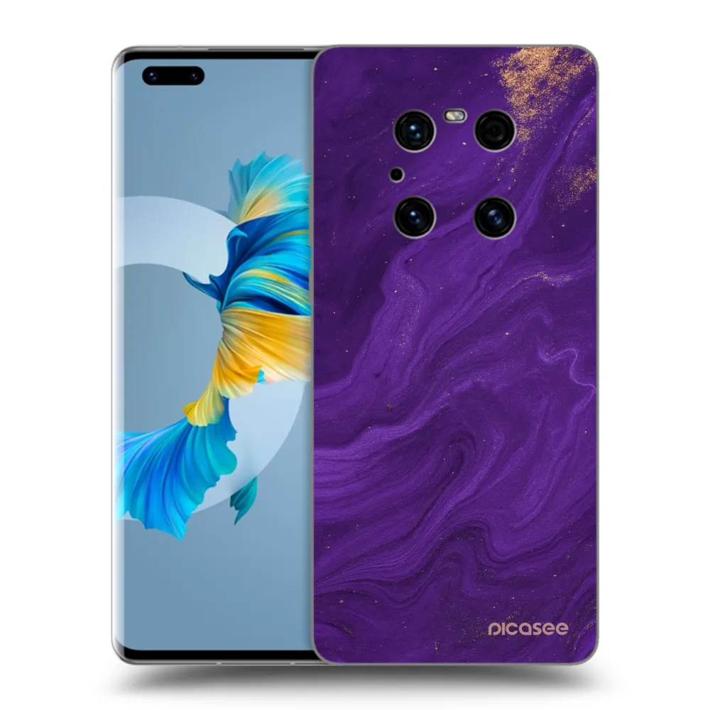 Picasee silikonový černý obal pro Huawei Mate 40 Pro - Fialová