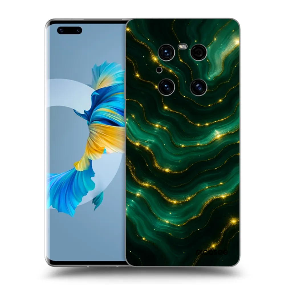 Picasee silikonový černý obal pro Huawei Mate 40 Pro - Emerald