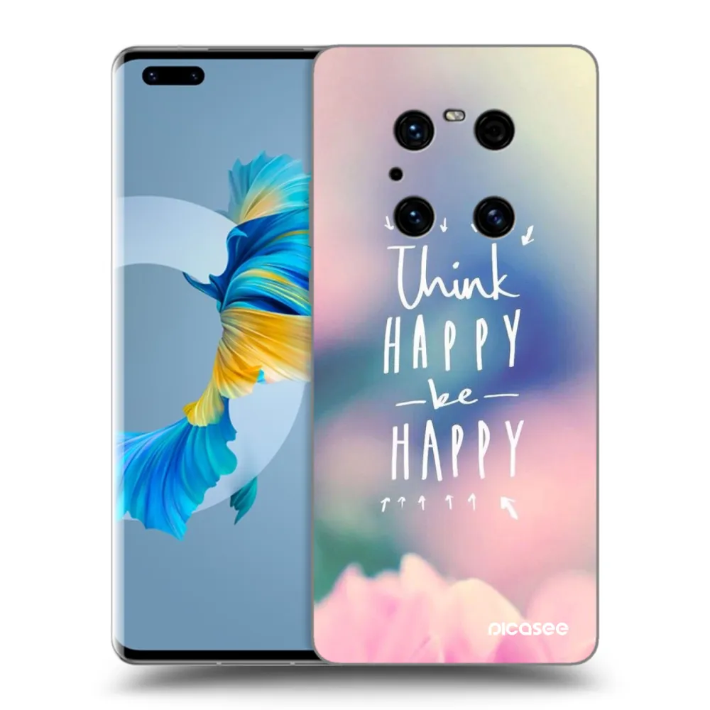 Picasee silikonový černý obal pro Huawei Mate 40 Pro - Mysli pozitivně!