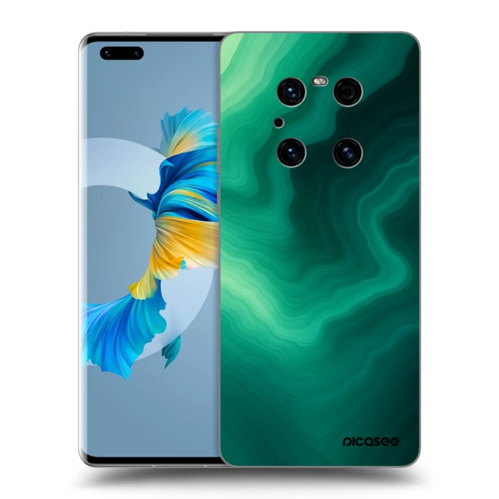 Picasee silikonový černý obal pro Huawei Mate 40 Pro - Malachite