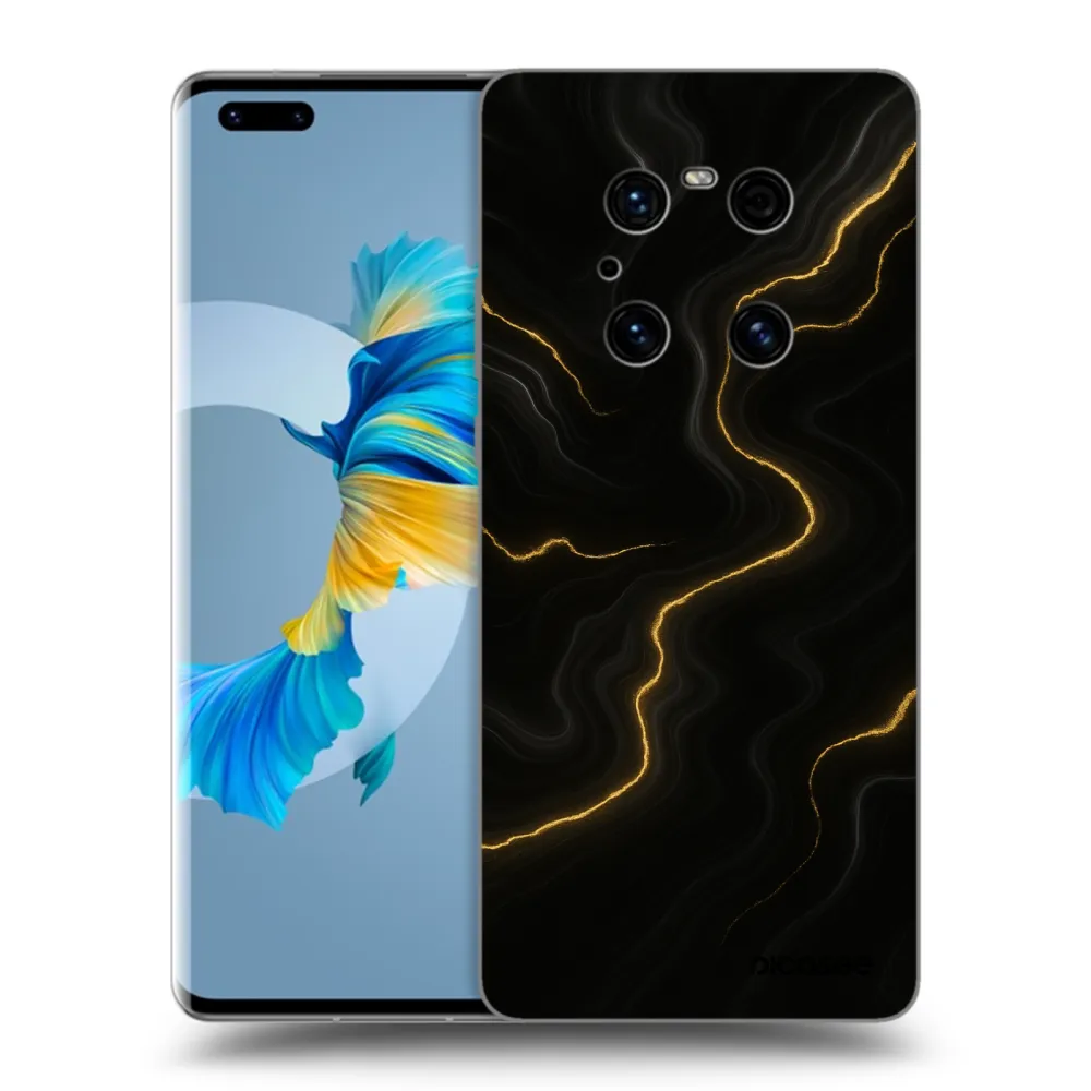 Picasee silikonový černý obal pro Huawei Mate 40 Pro - Thunder