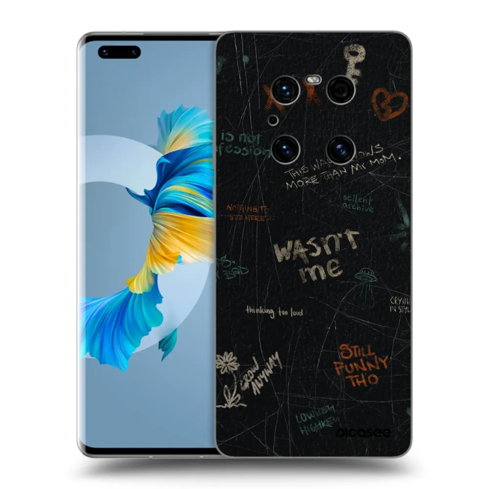 Picasee silikonový černý obal pro Huawei Mate 40 Pro - CONFESSION