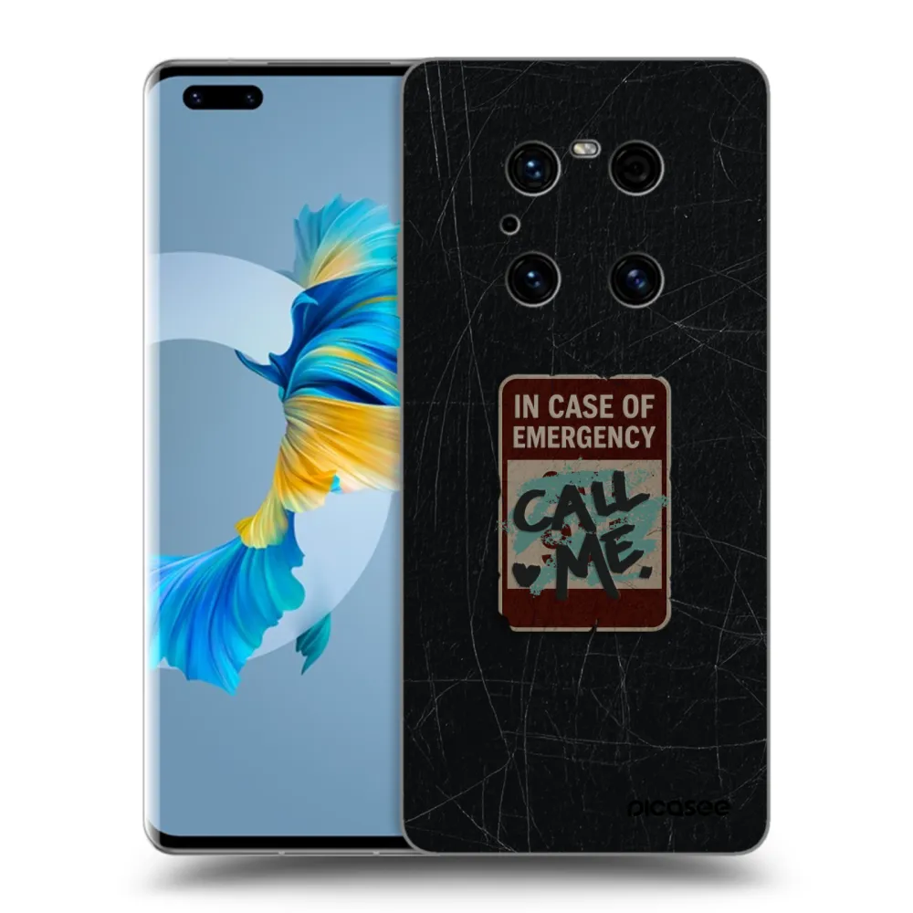 Picasee silikonový černý obal pro Huawei Mate 40 Pro - EMERGENCY