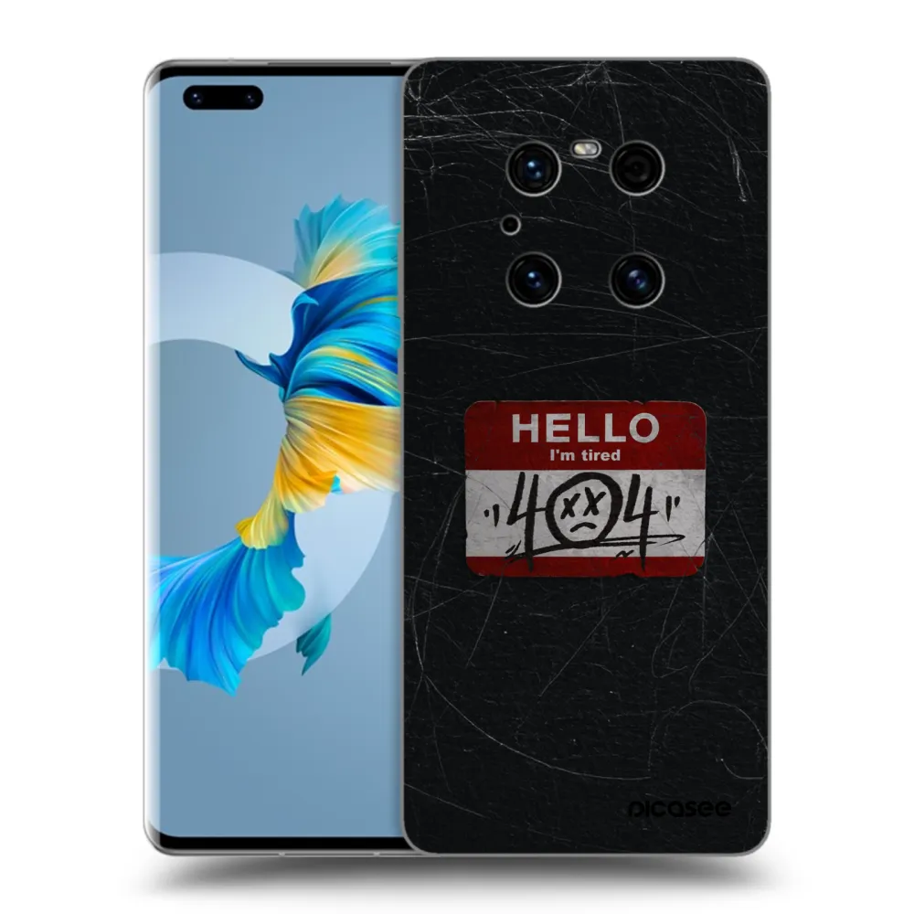 Picasee silikonový černý obal pro Huawei Mate 40 Pro - HELLO 404
