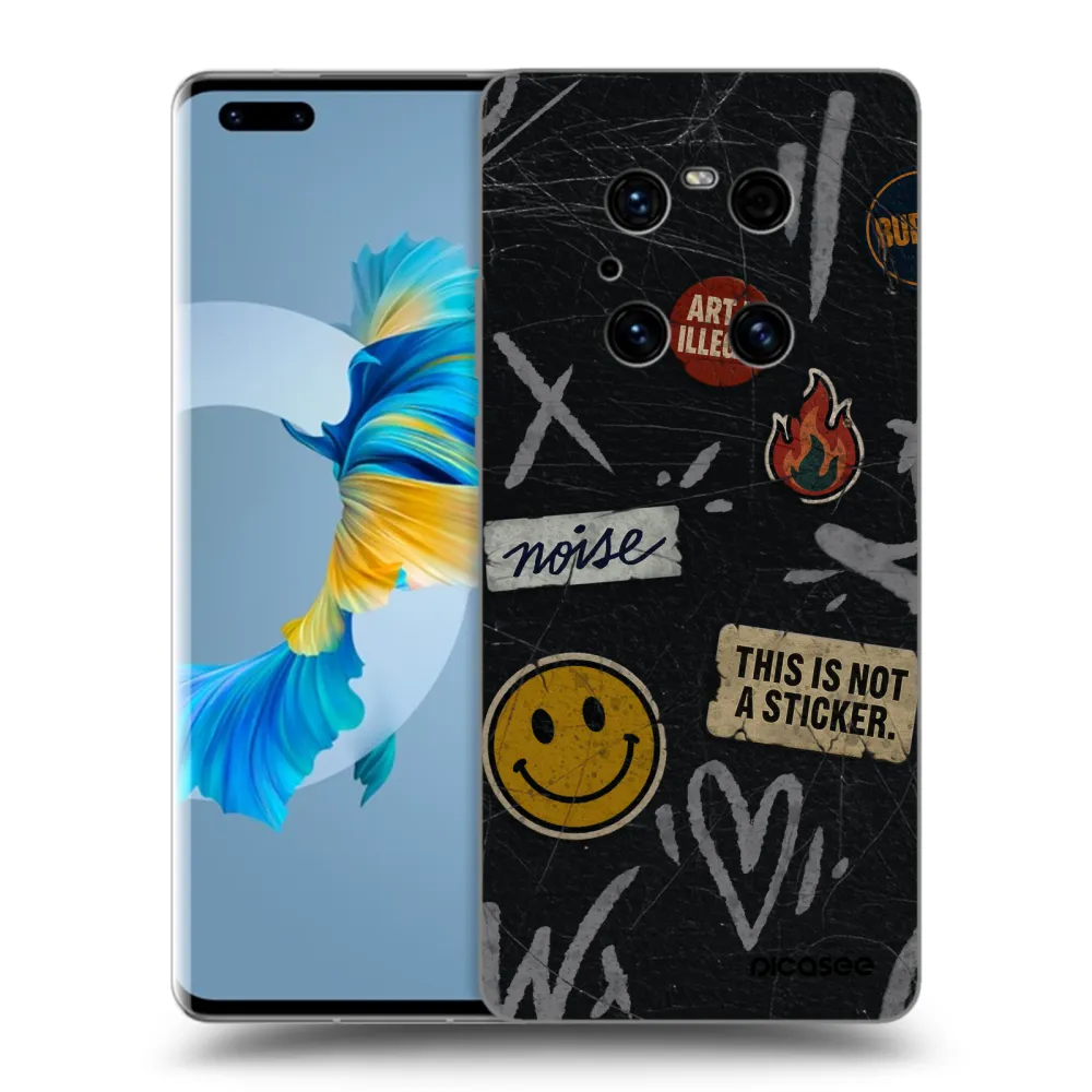 Picasee silikonový černý obal pro Huawei Mate 40 Pro - STICKERS x TAGS