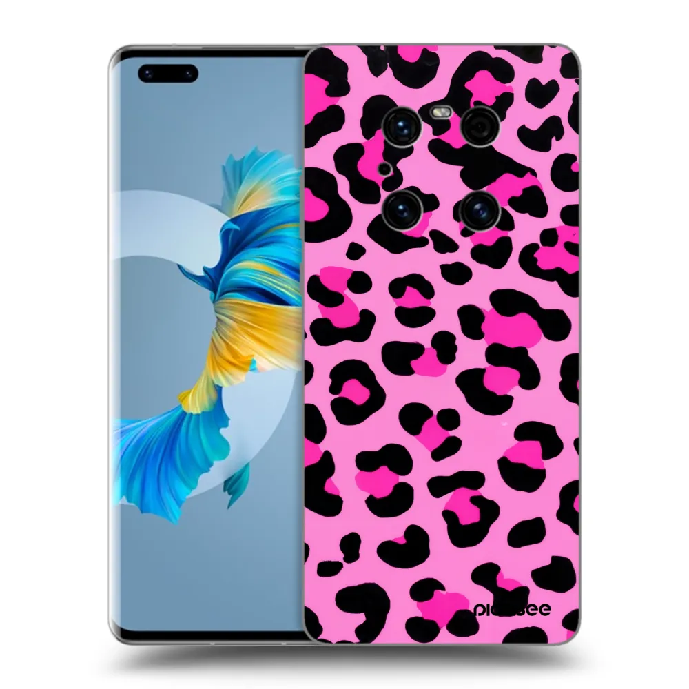 Picasee silikonový černý obal pro Huawei Mate 40 Pro - Pink Tiger