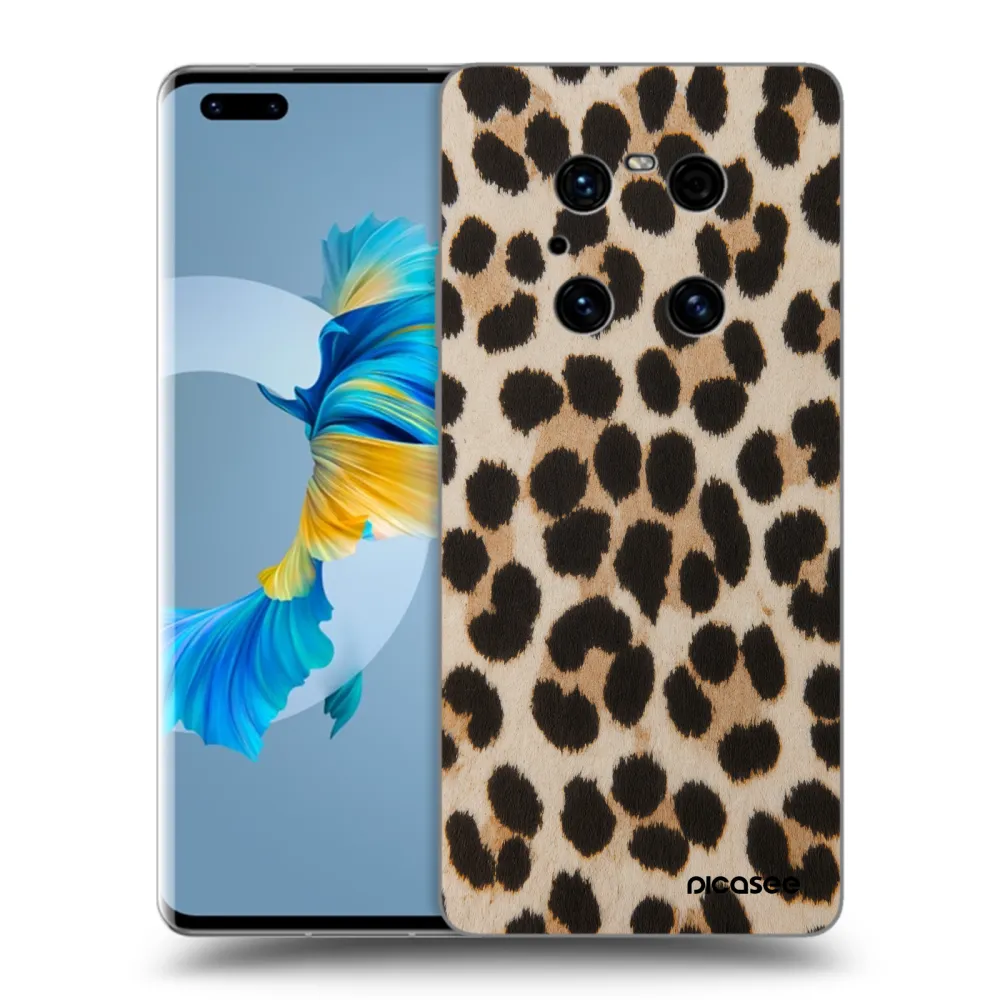 Picasee silikonový černý obal pro Huawei Mate 40 Pro - Brown Tiger