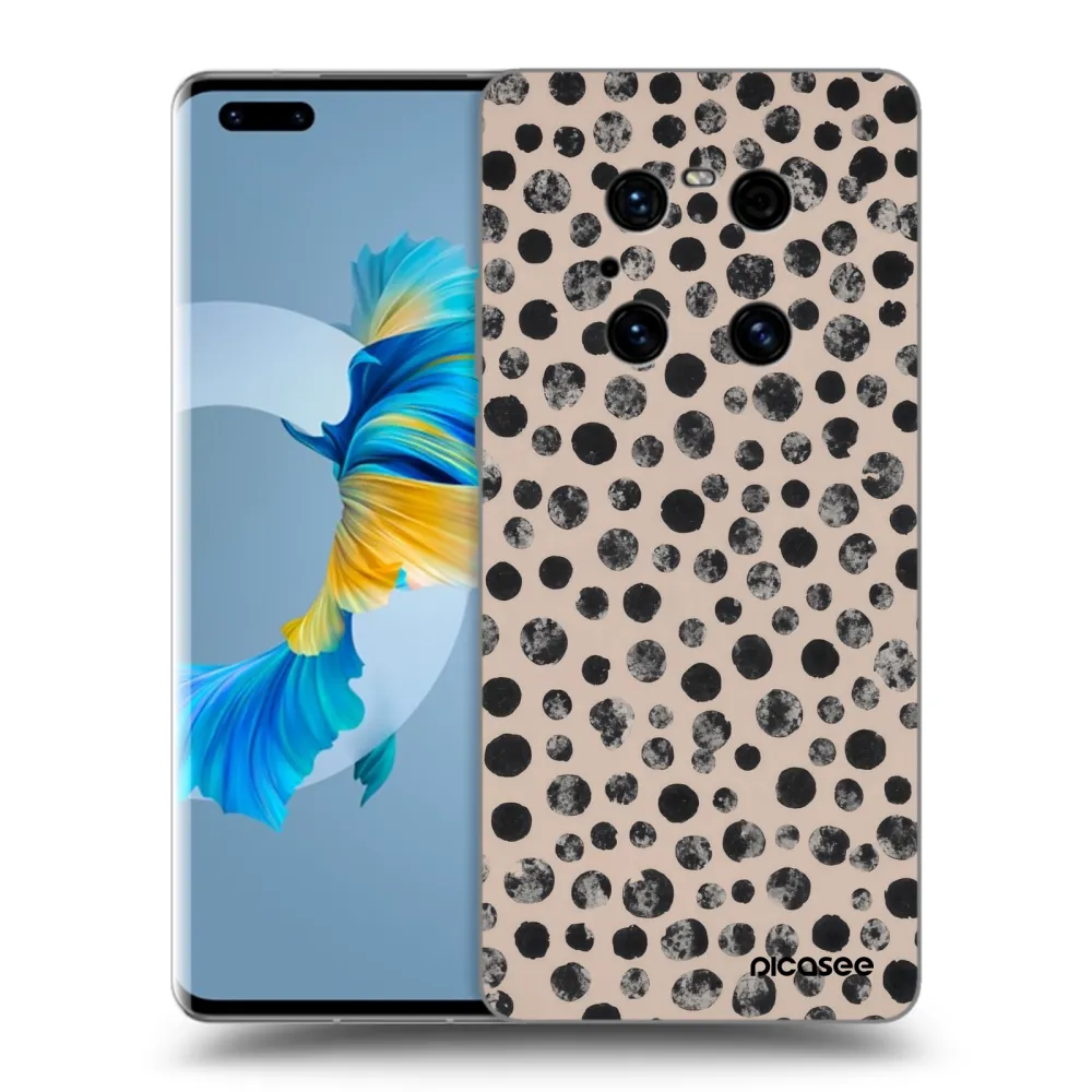 Picasee silikonový černý obal pro Huawei Mate 40 Pro - Dots