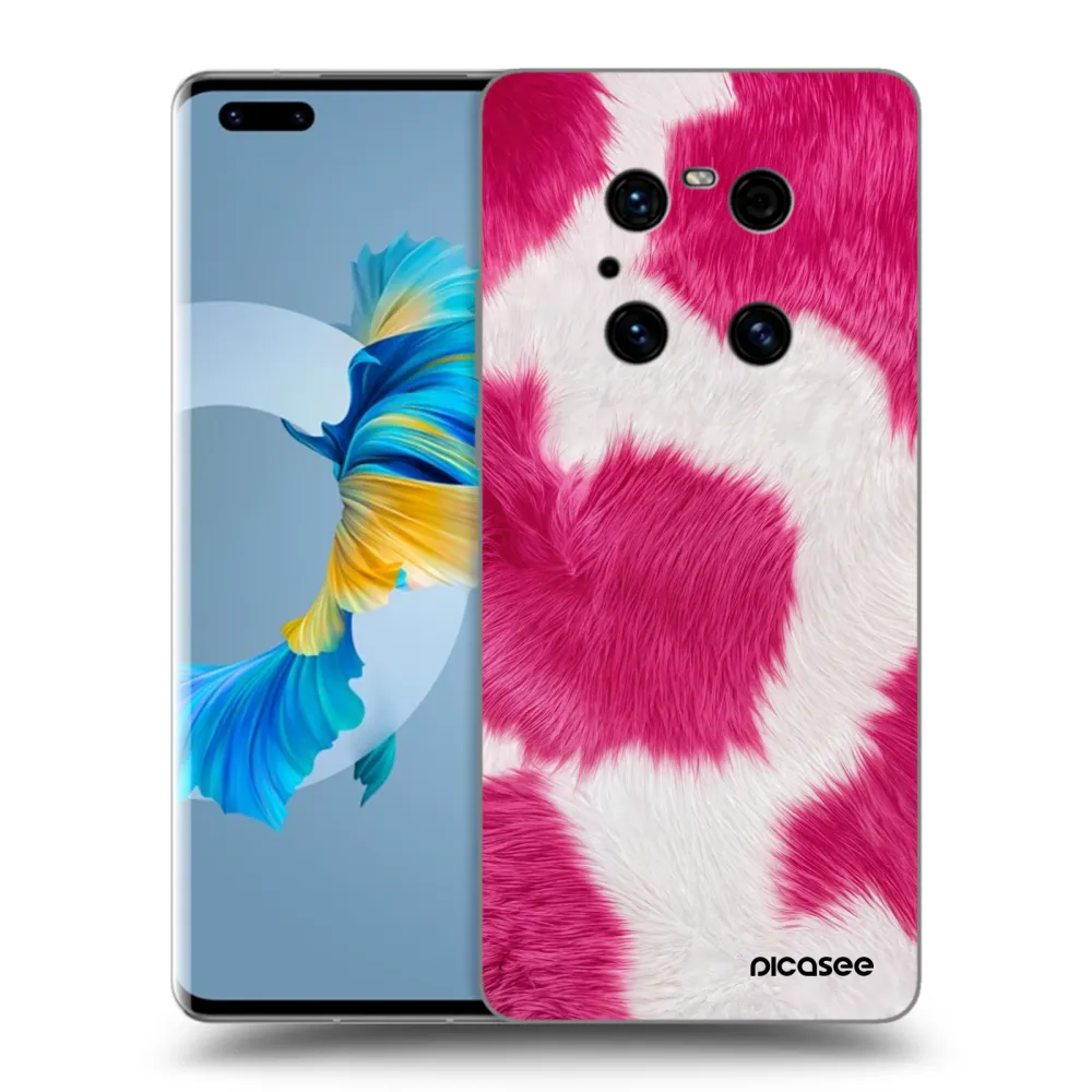 Picasee silikonový černý obal pro Huawei Mate 40 Pro - Pink Moo