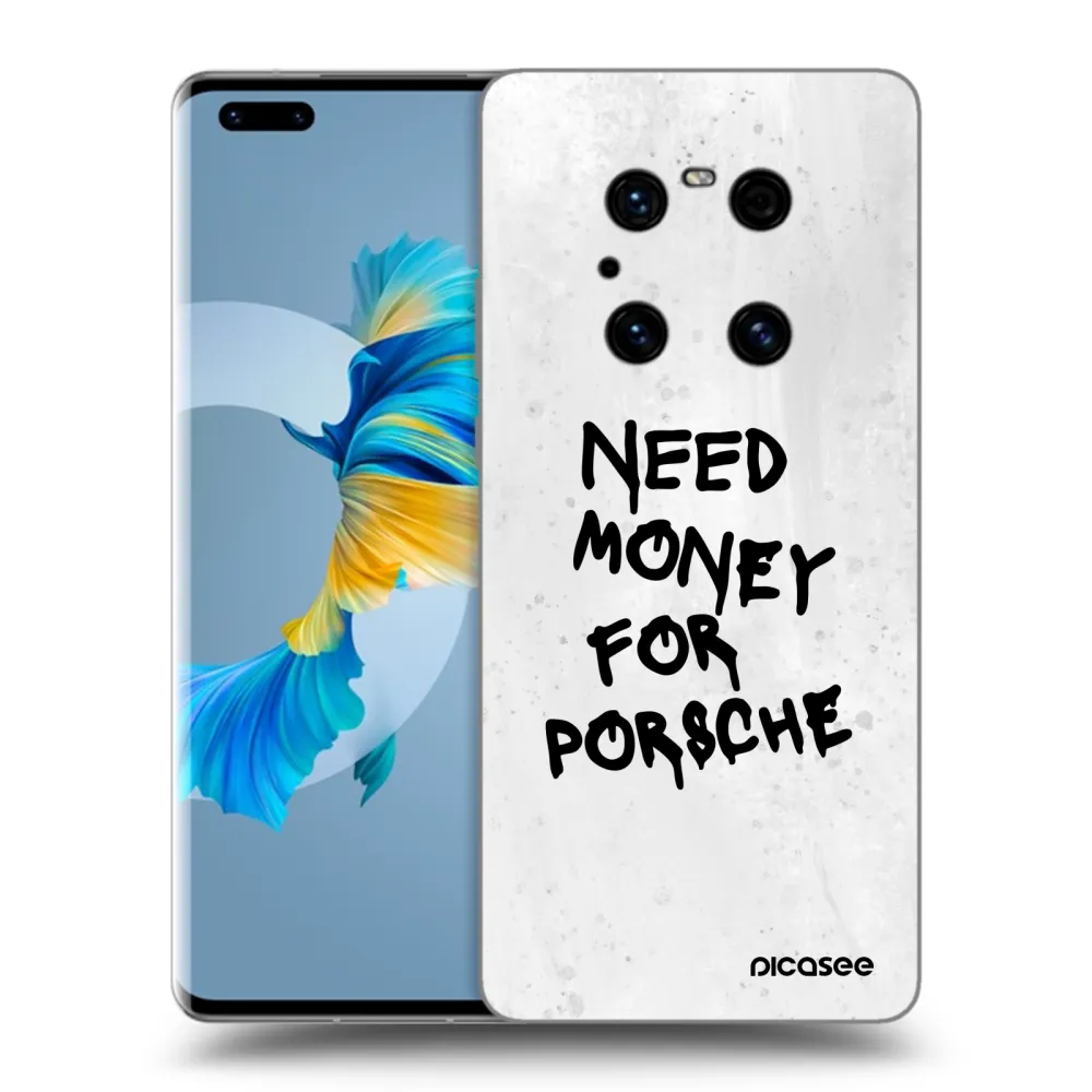 Picasee silikonový černý obal pro Huawei Mate 40 Pro - White Dollar