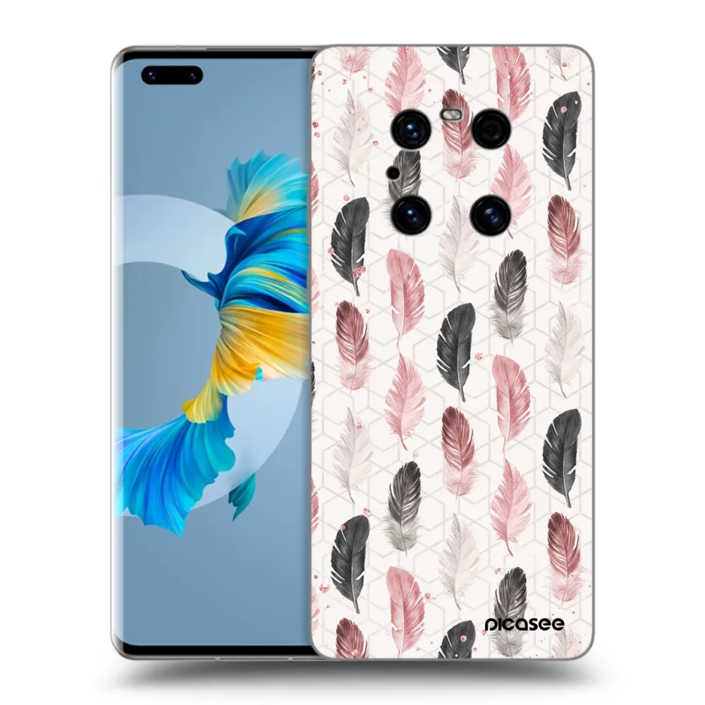 Picasee silikonový černý obal pro Huawei Mate 40 Pro - Pírka 2
