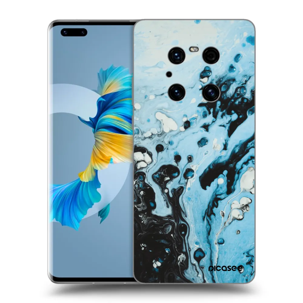 Picasee silikonový černý obal pro Huawei Mate 40 Pro - Organic blue