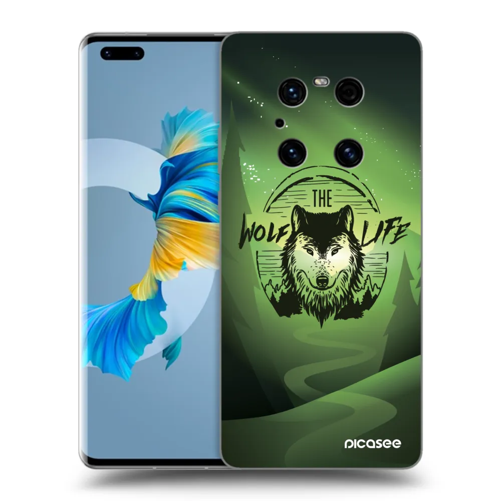Picasee silikonový černý obal pro Huawei Mate 40 Pro - Život vlka