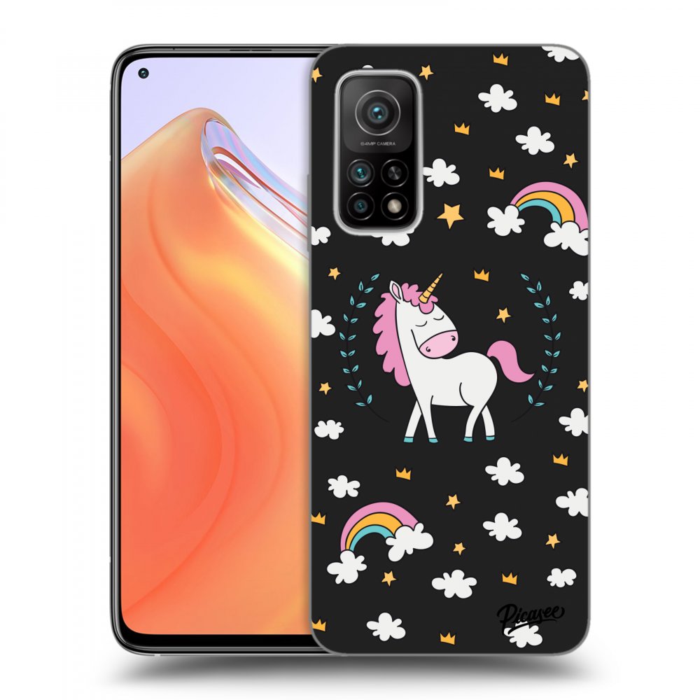 Picasee silikonový černý obal pro Xiaomi Mi 10T - Unicorn star heaven