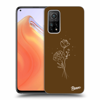Obal pro Xiaomi Mi 10T - Brown flowers
