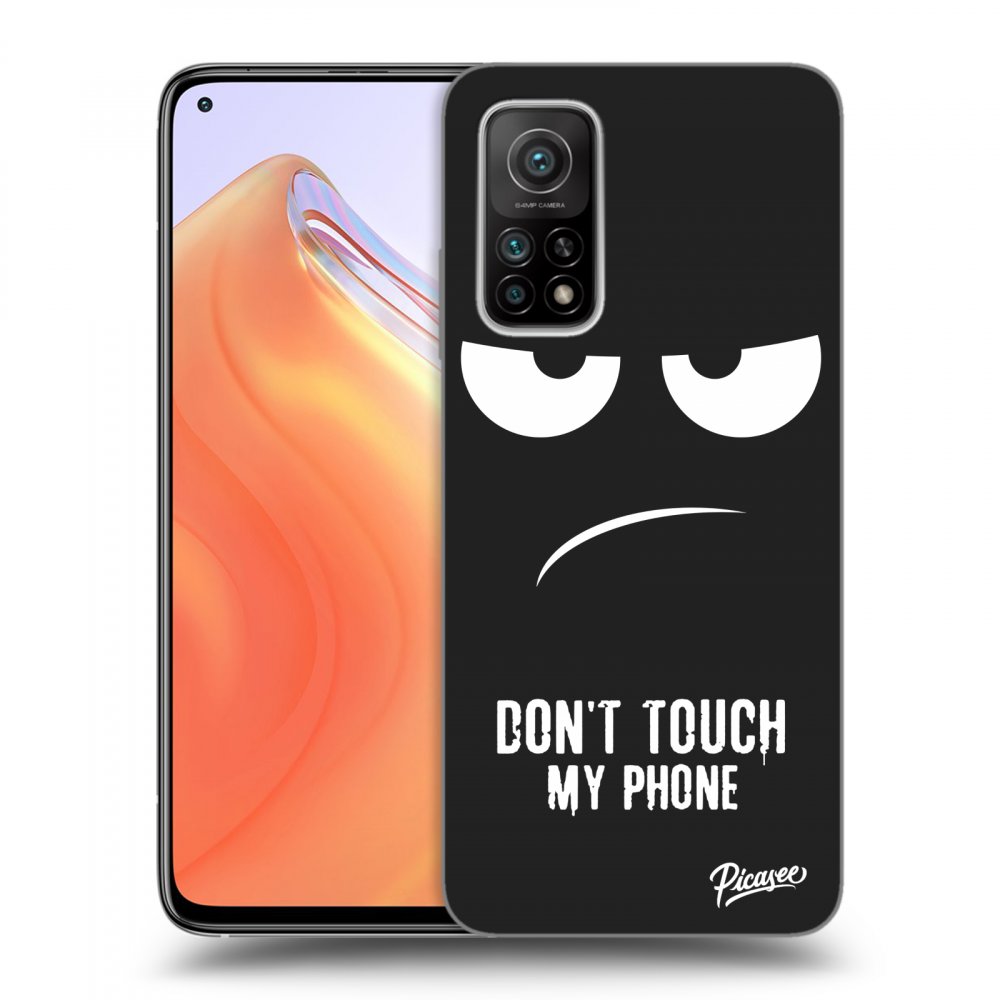 Picasee silikonový černý obal pro Xiaomi Mi 10T - Don't Touch My Phone