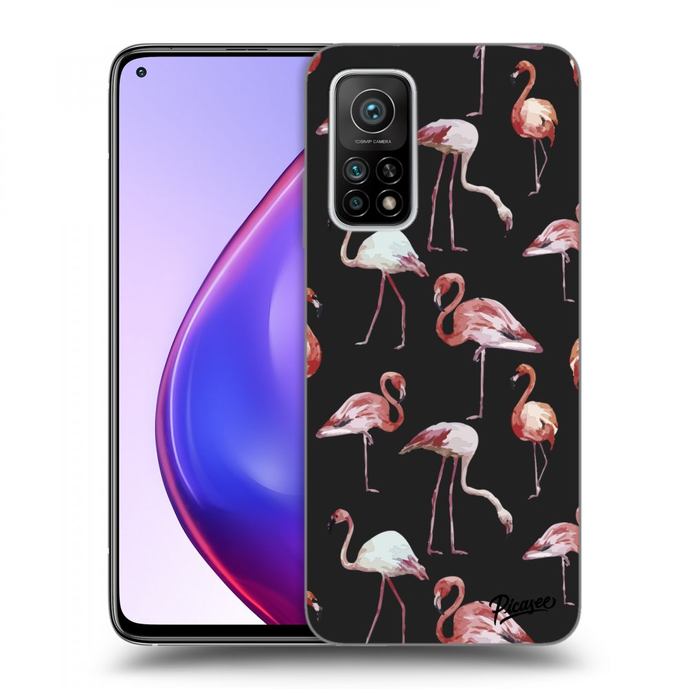 Picasee silikonový černý obal pro Xiaomi Mi 10T Pro - Flamingos