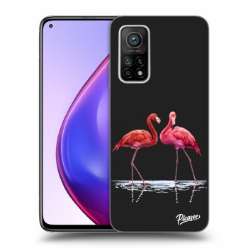 Picasee silikonový černý obal pro Xiaomi Mi 10T Pro - Flamingos couple