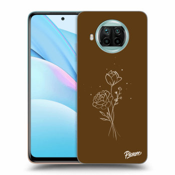Picasee silikonový černý obal pro Xiaomi Mi 10T Lite - Brown flowers