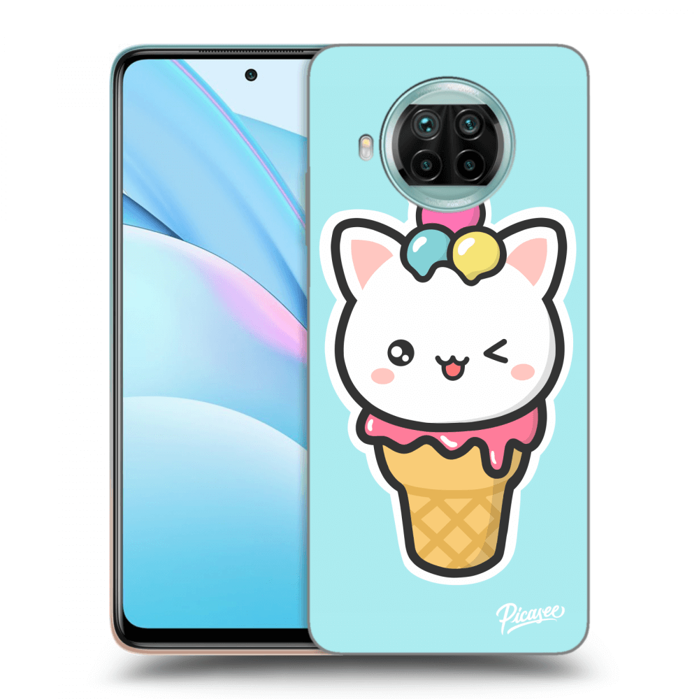 Picasee silikonový průhledný obal pro Xiaomi Mi 10T Lite - Ice Cream Cat