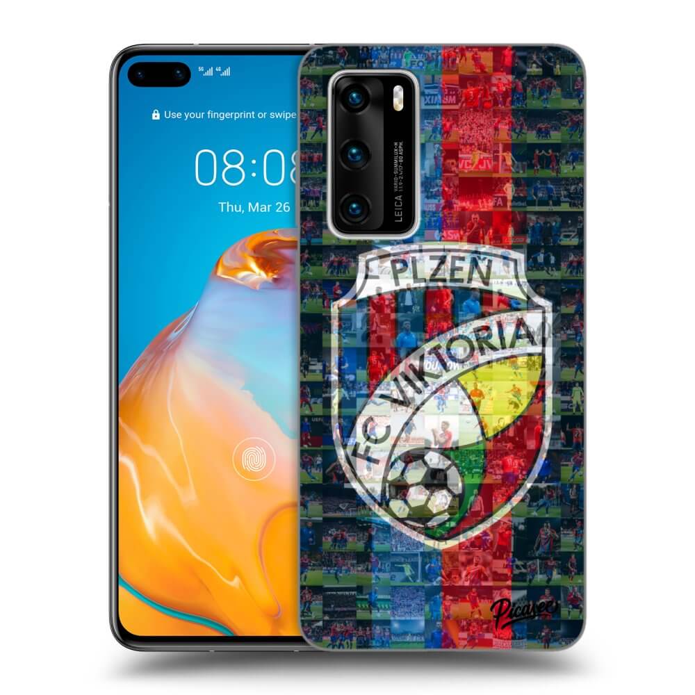 Picasee silikonový černý obal pro Huawei P40 - FC Viktoria Plzeň A
