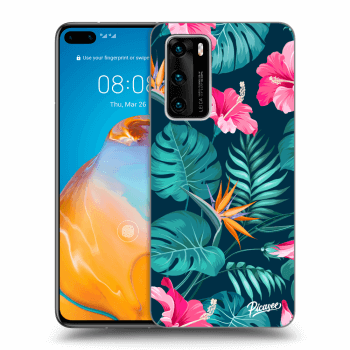 Obal pro Huawei P40 - Pink Monstera