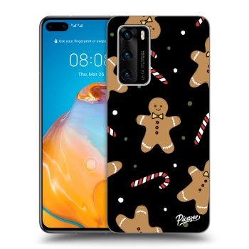 Picasee silikonový černý obal pro Huawei P40 - Gingerbread