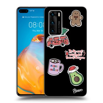 Obal pro Huawei P40 - Christmas Stickers