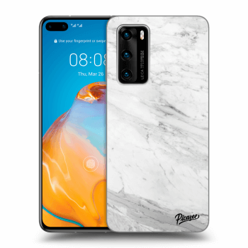 Obal pro Huawei P40 - White marble