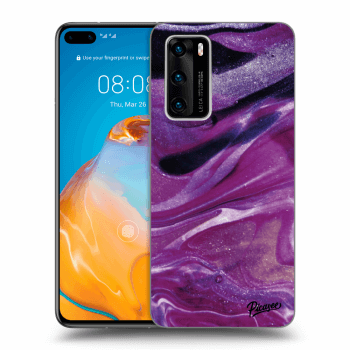 Obal pro Huawei P40 - Purple glitter