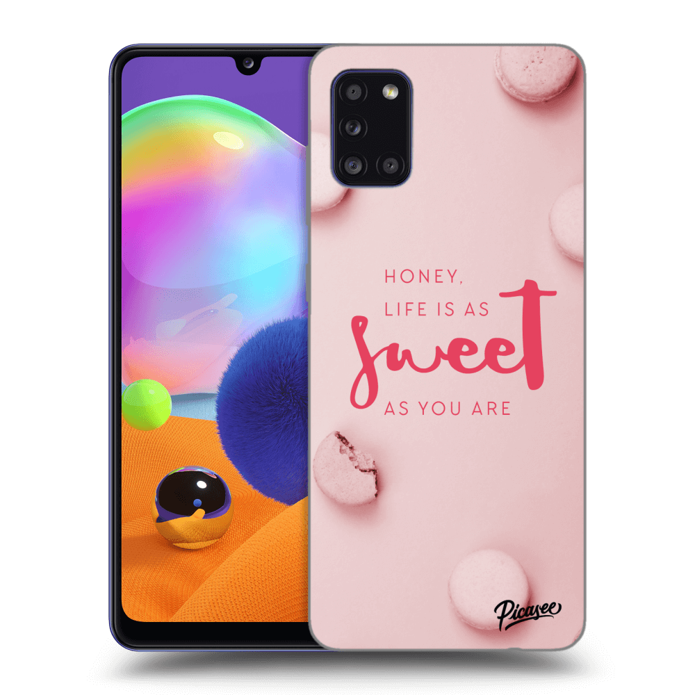 Picasee silikonový černý obal pro Samsung Galaxy A31 A315F - Life is as sweet as you are