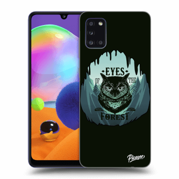 Picasee silikonový černý obal pro Samsung Galaxy A31 A315F - Forest owl