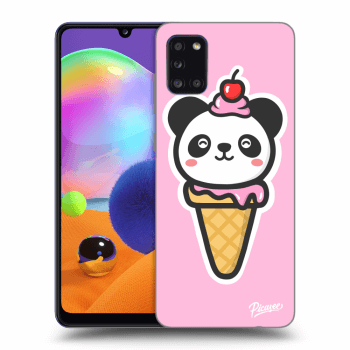 Picasee silikonový černý obal pro Samsung Galaxy A31 A315F - Ice Cream Panda