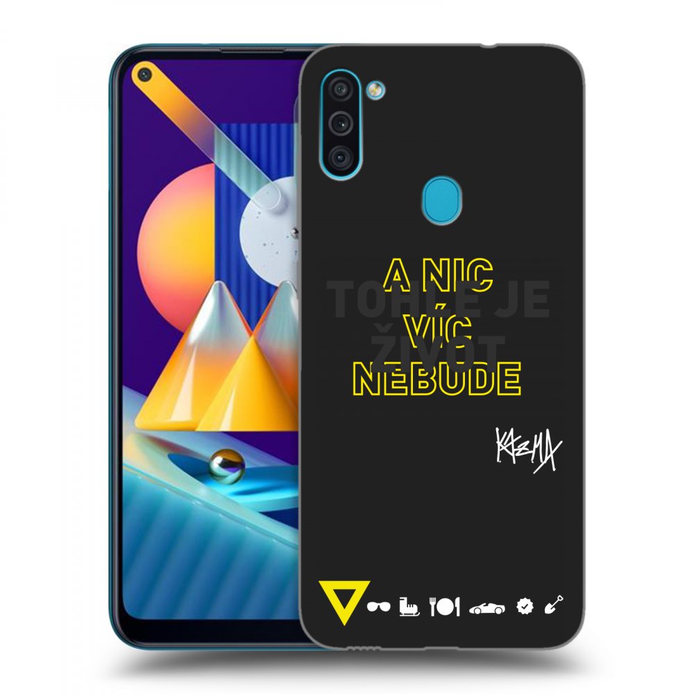 Picasee silikonový černý obal pro Samsung Galaxy M11 - Kazma - TOHLE JE ŽIVOT A NIC VÍC NEBUDE