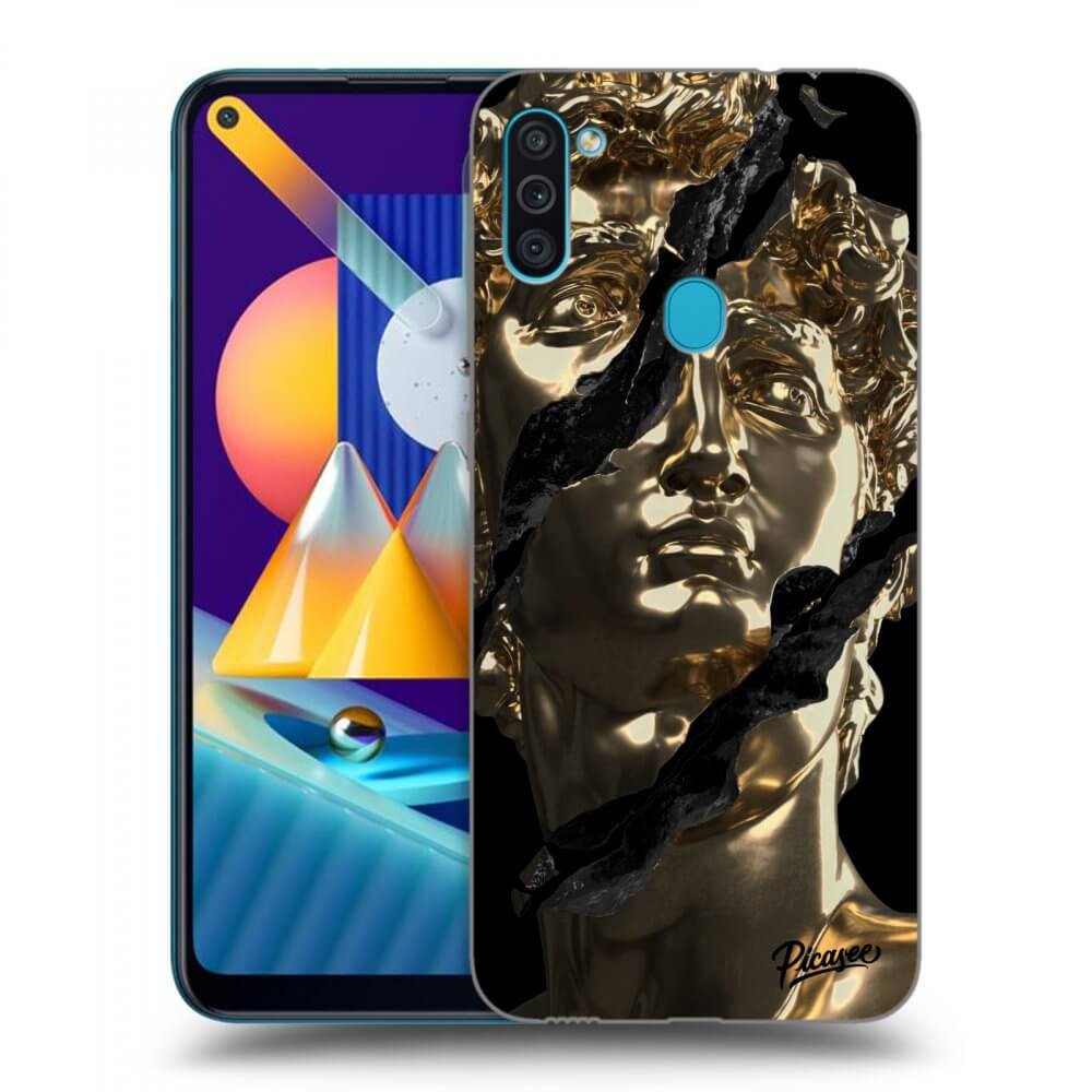 Picasee silikonový černý obal pro Samsung Galaxy M11 - Golder