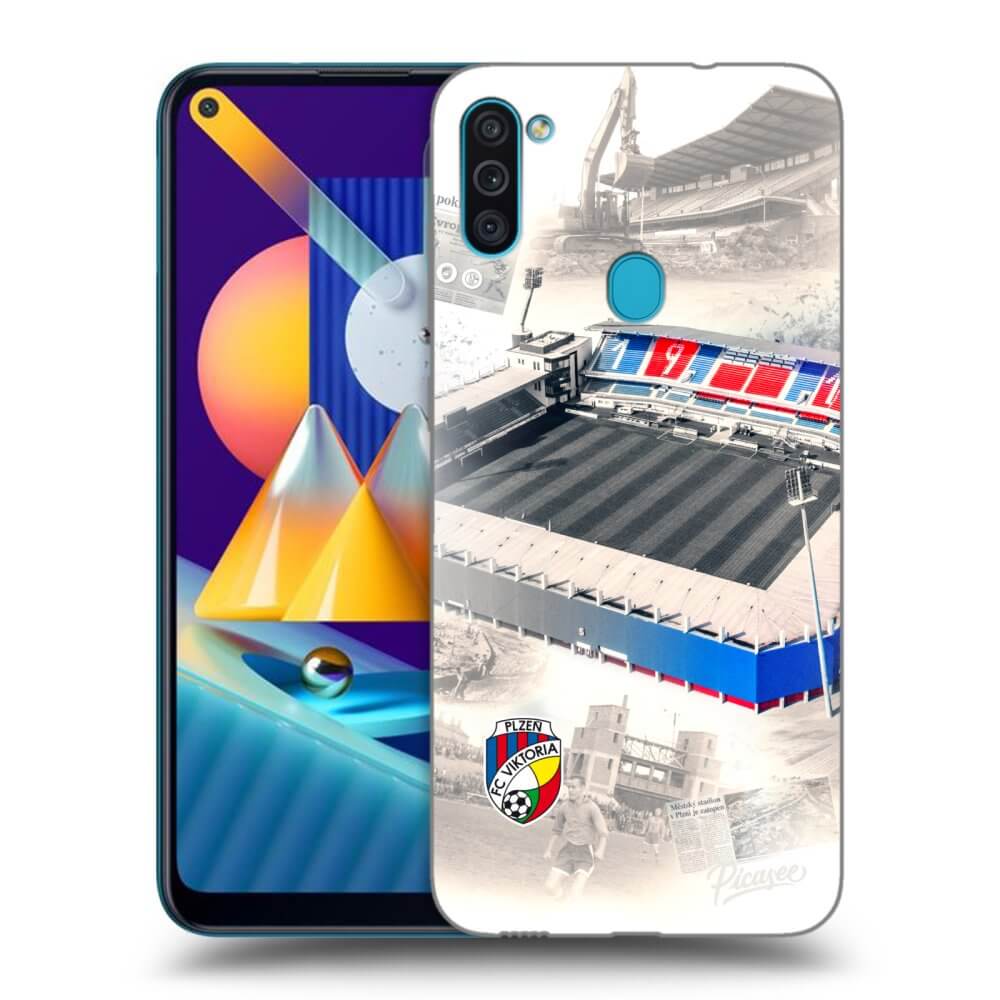 Picasee silikonový průhledný obal pro Samsung Galaxy M11 - FC Viktoria Plzeň G