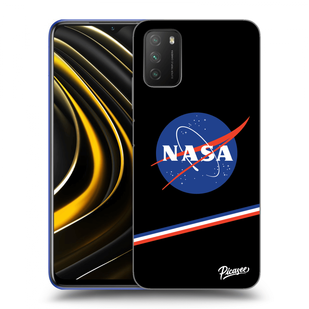Picasee silikonový černý obal pro Xiaomi Poco M3 - NASA Original