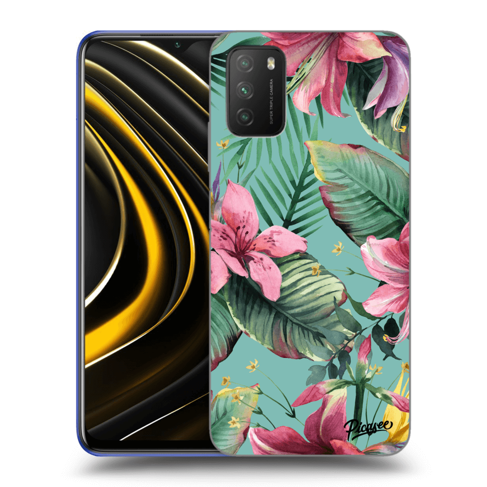 Picasee silikonový černý obal pro Xiaomi Poco M3 - Hawaii