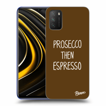 Picasee silikonový průhledný obal pro Xiaomi Poco M3 - Prosecco then espresso