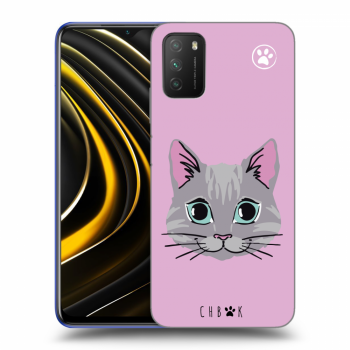 Picasee silikonový černý obal pro Xiaomi Poco M3 - Chybí mi kočky - Růžová
