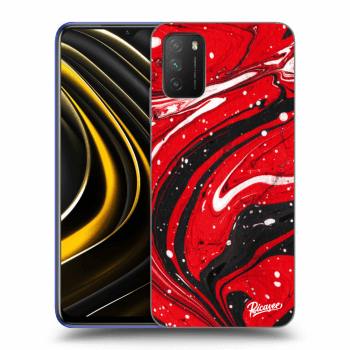 Picasee silikonový černý obal pro Xiaomi Poco M3 - Red black