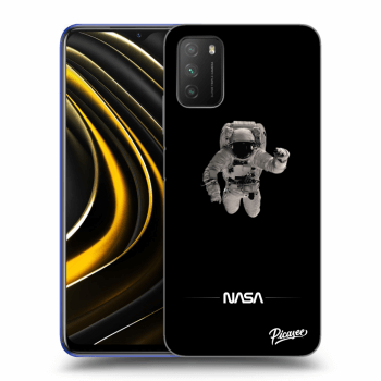 Picasee silikonový černý obal pro Xiaomi Poco M3 - Astronaut Minimal