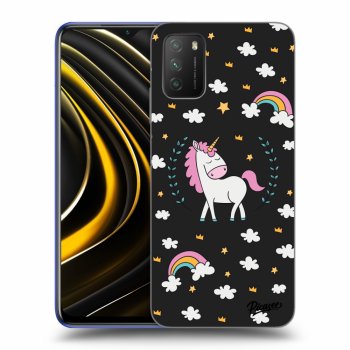 Picasee silikonový černý obal pro Xiaomi Poco M3 - Unicorn star heaven
