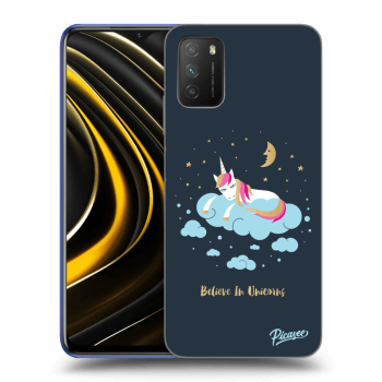 Picasee silikonový černý obal pro Xiaomi Poco M3 - Believe In Unicorns