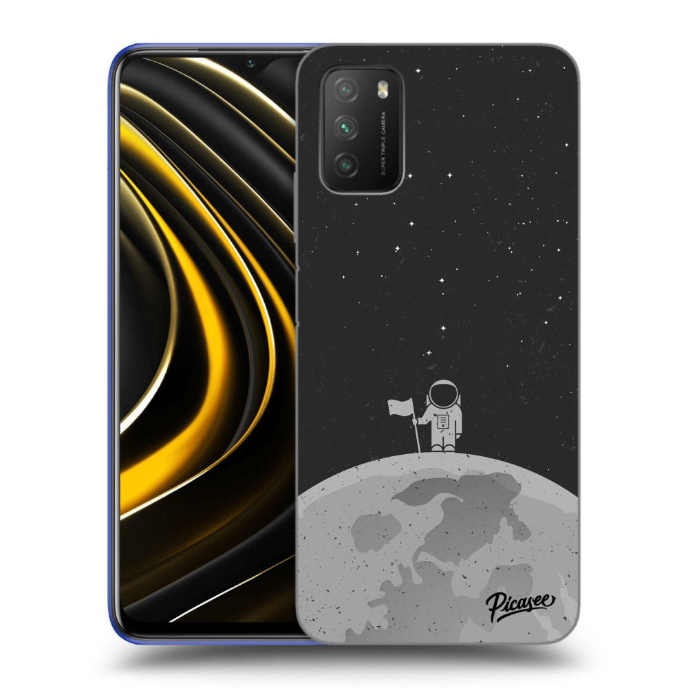Picasee silikonový černý obal pro Xiaomi Poco M3 - Astronaut
