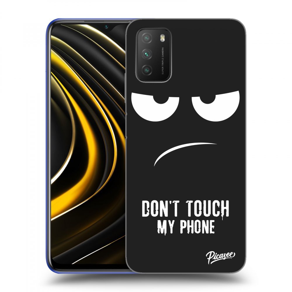 Picasee silikonový černý obal pro Xiaomi Poco M3 - Don't Touch My Phone