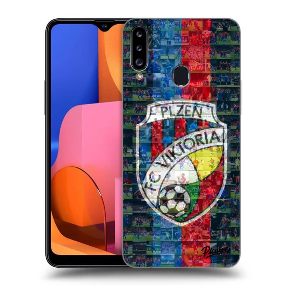 Picasee silikonový černý obal pro Samsung Galaxy A20s - FC Viktoria Plzeň A