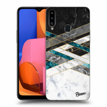 Obal pro Samsung Galaxy A20s - Black & White geometry