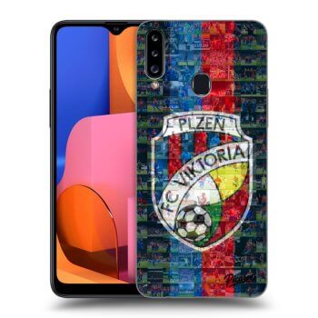 Picasee silikonový průhledný obal pro Samsung Galaxy A20s - FC Viktoria Plzeň A